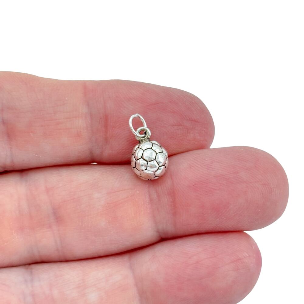 Vintage Sterling Silver 925 Soccer Ball Charm